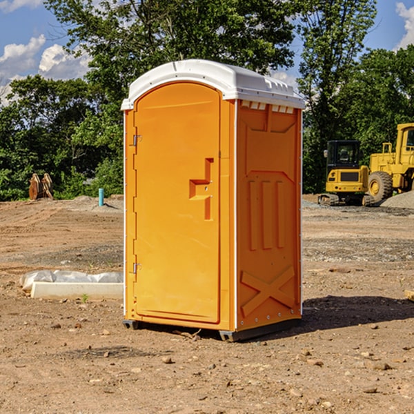 how often are the porta potties cleaned and serviced during a rental period in Robinhood MS